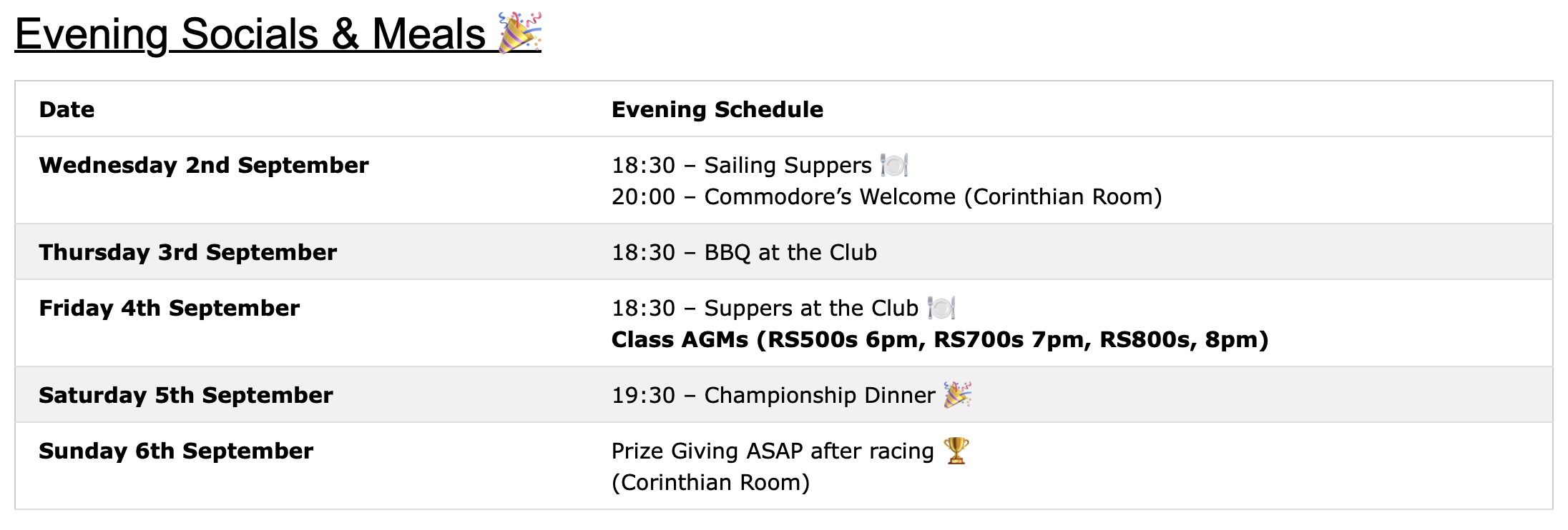 Social Programme