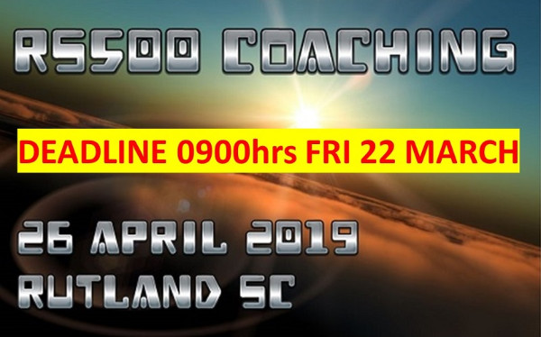 More information on WE NEED YOU TO SIGN UP to RS500 coaching Fri 26 April